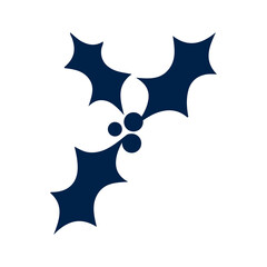 Holly berry icon logo template isolated on white background.
