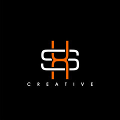 SX, XS Letter Initial Logo Design Template Vector Illustration