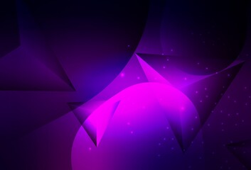 Dark Purple vector Modern abstract colorful illustration with spheres and lines.
