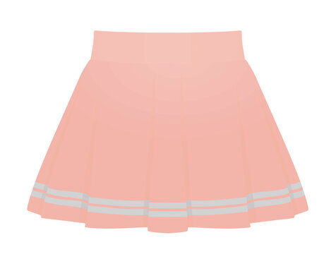 Pink Mini Skirt. Vector Illustration