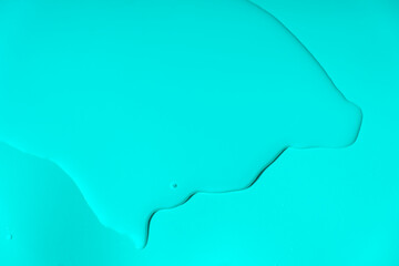 Blue liquid abstract background. Bubbles and textures of water on a blue background 