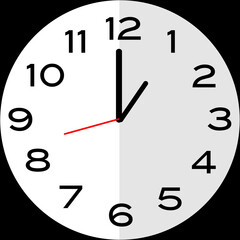 1 o'clock analog clock icon