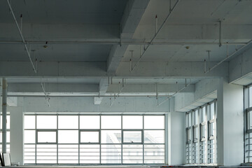 An unoccupied floor office space