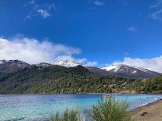 lake and mountains