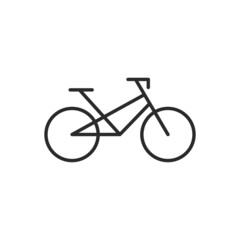 Bicycle icon. Bicycle icon isolated on white background. Road sign.  Vector illustration