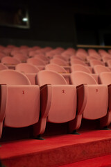 Naklejka na ściany i meble empty theatre seats without audience