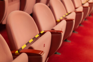 covid measures on theater seats