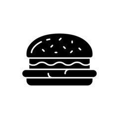 Burger icon vector. fast food illustration sign. hamburger symbol. cheeseburger logo.