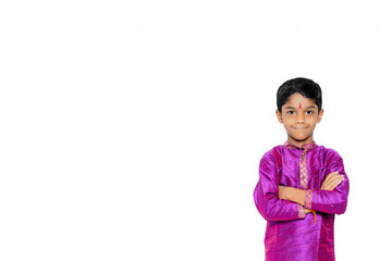 Indian Little Boy in Traditional Dress