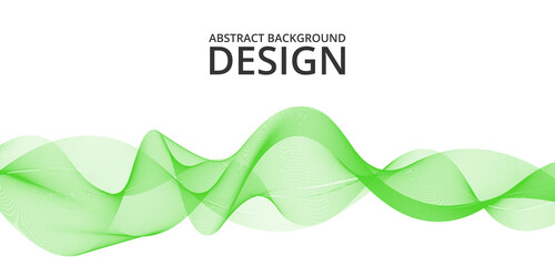 simple green wave line background , template abstract background design