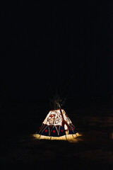 tent in night