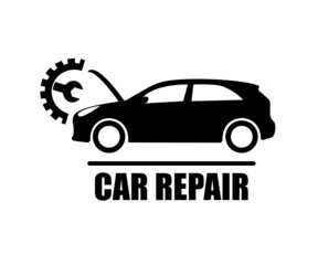 Obraz premium Car repair icon. Vector logo design. 