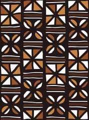 African Print Fabric. Vector Seamless Tribal Pattern. Traditional Ethnic Hand Drawn Ornament for your Design Cloth, Carpet, Rug, Wrap