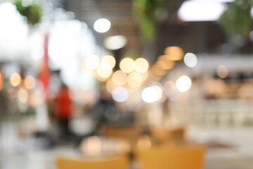 abstract of blurred restaurant background. 