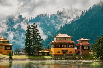 pavilion in the mountainsl