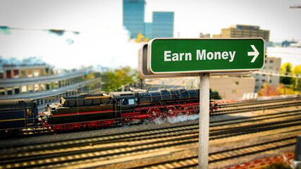 Street Sign Earn Money