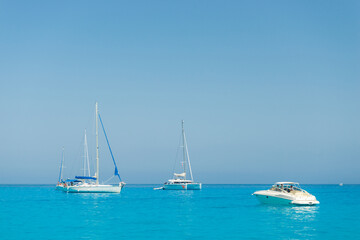 Fototapeta premium Marina with boats on Zakynthos, Greece