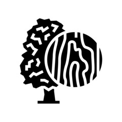 maple wood glyph icon vector. maple wood sign. isolated contour symbol black illustration