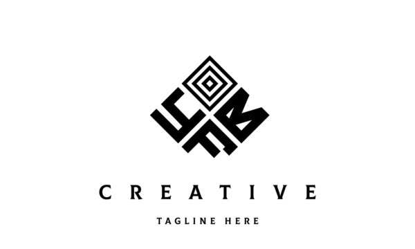 YBF rectangle three latter logo vector