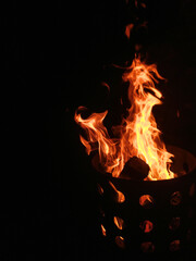 Campfire in the dark