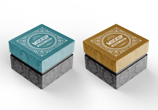 Gift Cardboard Box Mockup