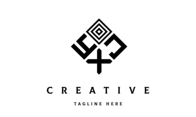 YJX rectangle three latter logo vector