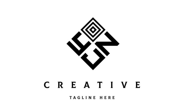 YNJ rectangle three latter logo vector