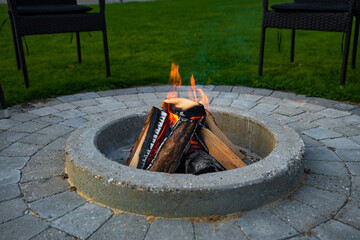 bonfire in the garden