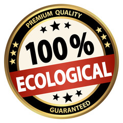 round business button - 100% ecological