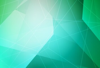 Light Green vector background with polygonal style.