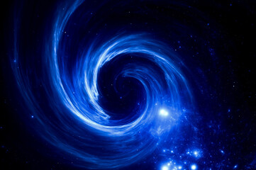 Illustration of Galaxy space Background, The universe consists of stars, black hole, nebula,  sprial galaxy, milky way, planet
