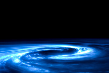 Illustration of Galaxy space Background, The universe consists of stars, black hole, nebula,  sprial galaxy, milky way, planet