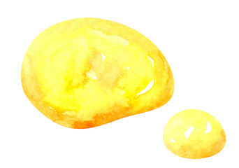 watercolor honey drop, watercolor caramel flow, yellow gold fluid drop