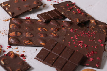 handmade chocolate is lying on the table