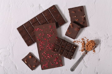 handmade chocolate is lying on the table
