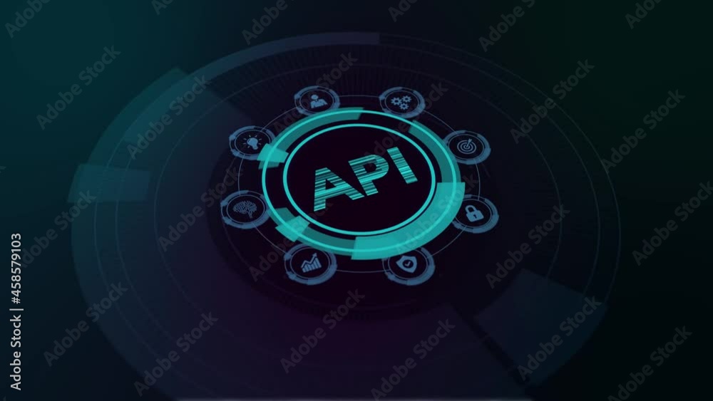 Wall mural api - application programming interface. software development tool. business, modern technology, int