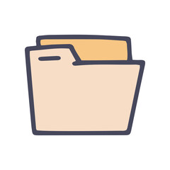 folder color vector doodle simple icon design