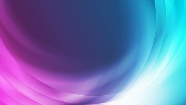 Blue ultraviolet glossy waves abstract geometric motion background. Seamless looping. Video animation Ultra HD 4K 3840x2160