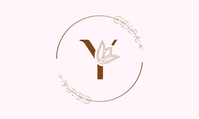 Beauty vector initial logo, handwriting logo of initial signature, wedding, fashion, jewelry, boutique, floral and botanical with a creative template for any company or business. 