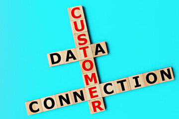 data customer connection crossword concept