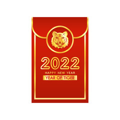 Chinese reward. Red paper pack. Envelope vector. Year of the Tiger. Red pack. zodiac.