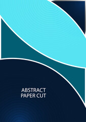Abstract background with colorful paper cut shapes. Corporate design. Template for a poster, banner, business card, postcard. Vector