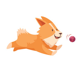 Playing Dog Illustration