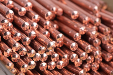 Pile of copper wire raw material metal industry