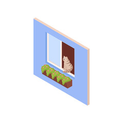 Cat On Window Icon