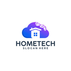 home tech , cloud ,logo design inspiration