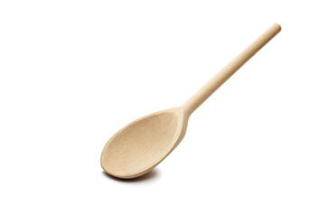 wooden spoon isolated on a white background