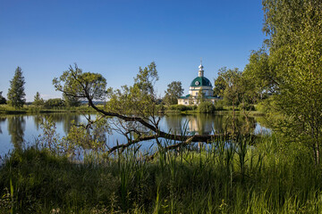 Church of Michael the Archangel in the village of Tarakanovo, Moscow region. In this church the...