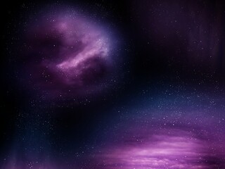 Space with nebula and stars. Colorful Starry Night Sky. Abstract background image of the universe. 