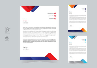 Corporate Letterhead design template. New modern business letterhead template design